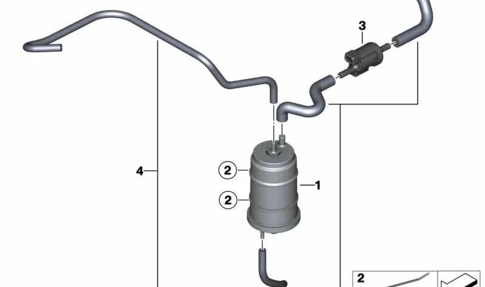 Juego de tubo flexible OEM 16128409961 para motos BMW C 400 GT, C 400 X. Original BMW Motorrad.