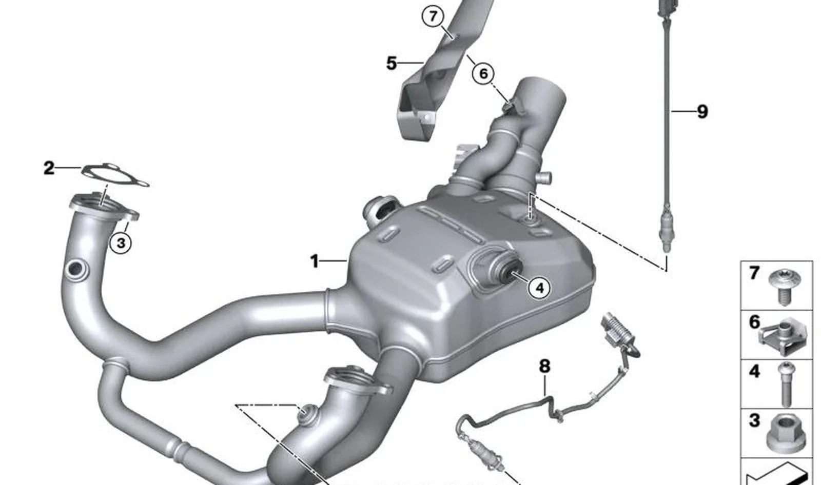Junta colector de escape OEM 18519445093 para motos BMW R1100 GS, R1300 GS Adv. Original BMW Motorrad.