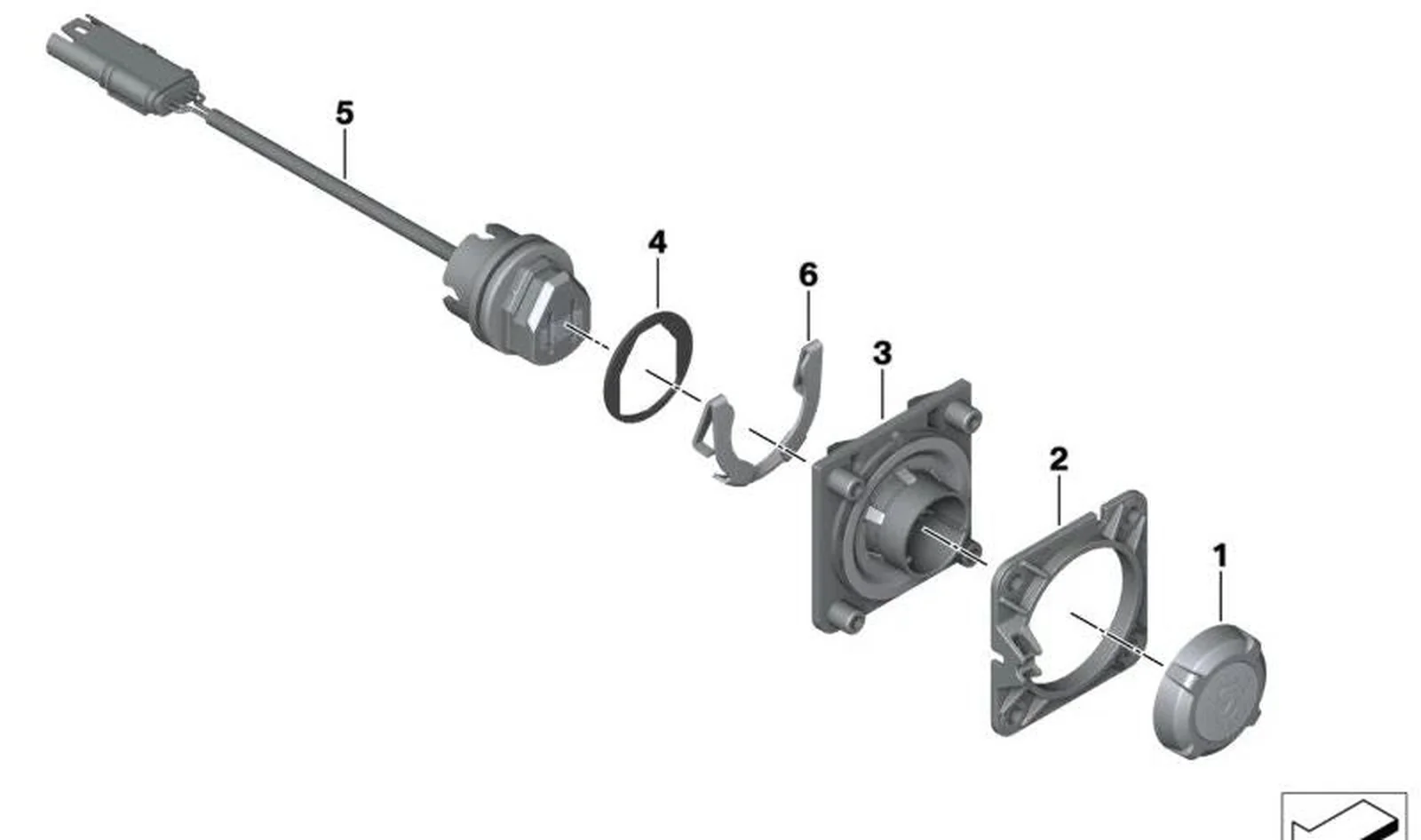 Junta de caja de conector OEM 61137105929 para motos BMW R 1300 GS, C 400 GT, C 400 X... y más. Original BMW Motorrad.