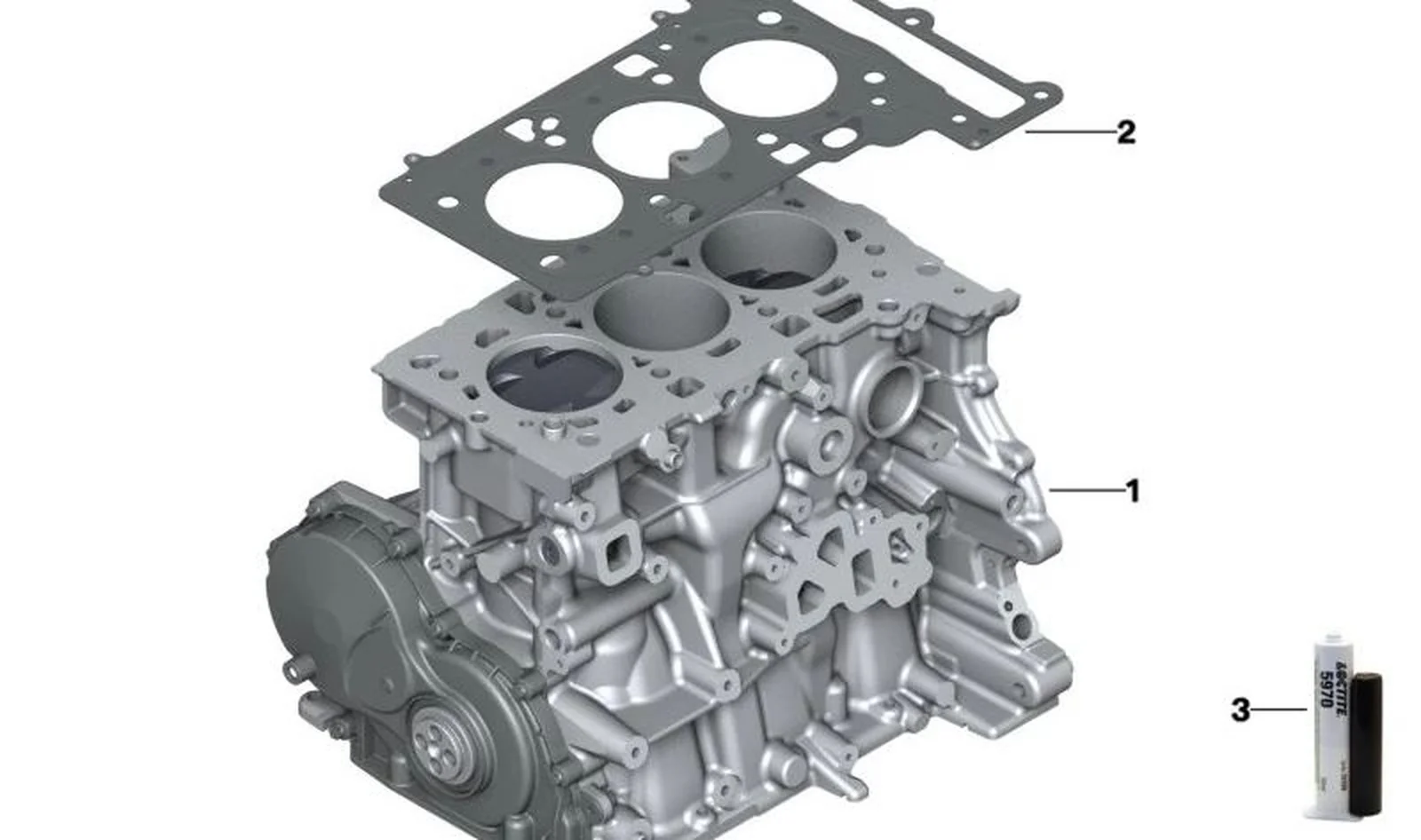 Junta de culata exento asbesto OEM 11128636961 para MINI F56, F55, Cabrio F57. Original MINI.
