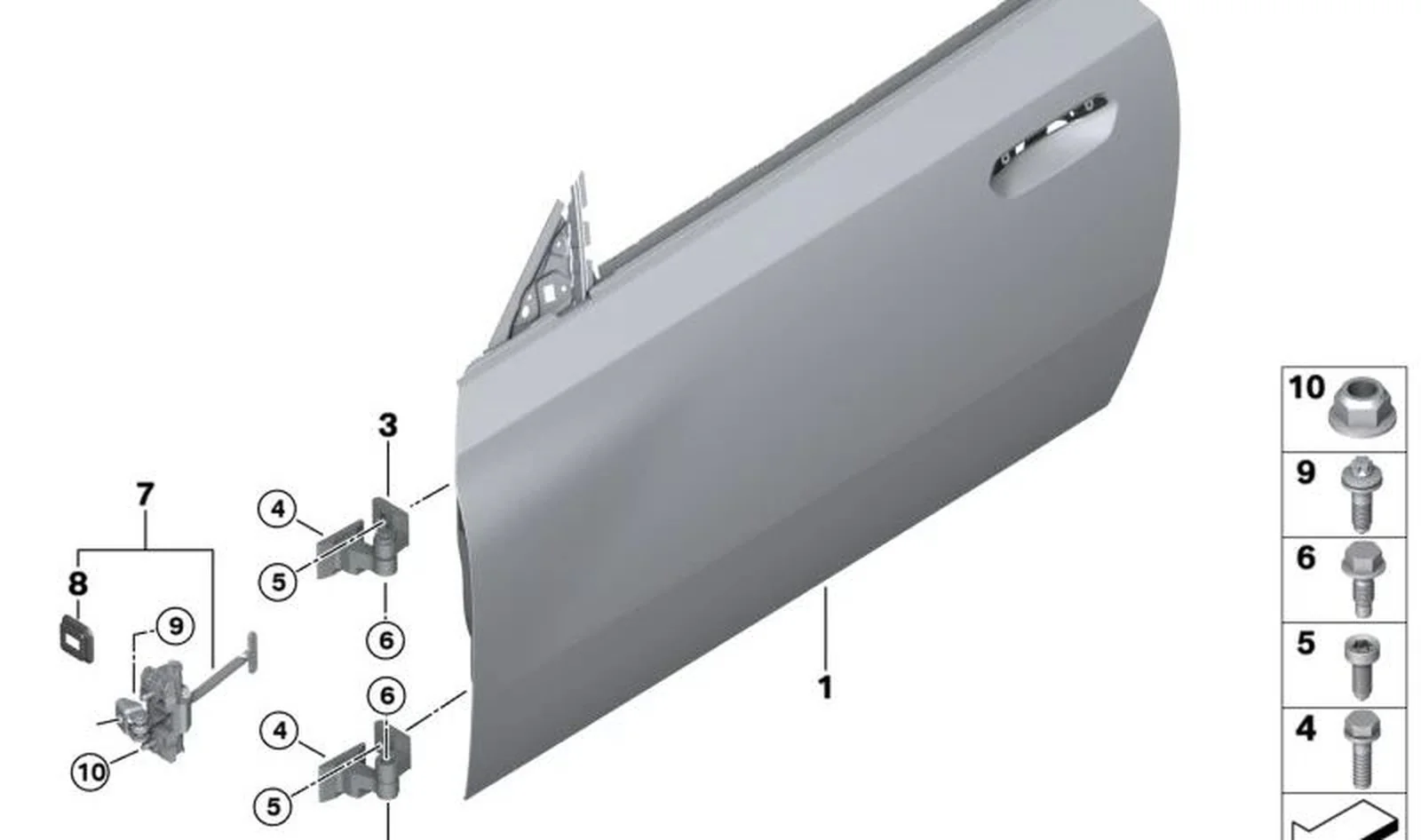 Junta de freno de puerta delantera izquierda OEM 51217494249 para MINI F56, F57, F55, F66... y más. Original MINI.