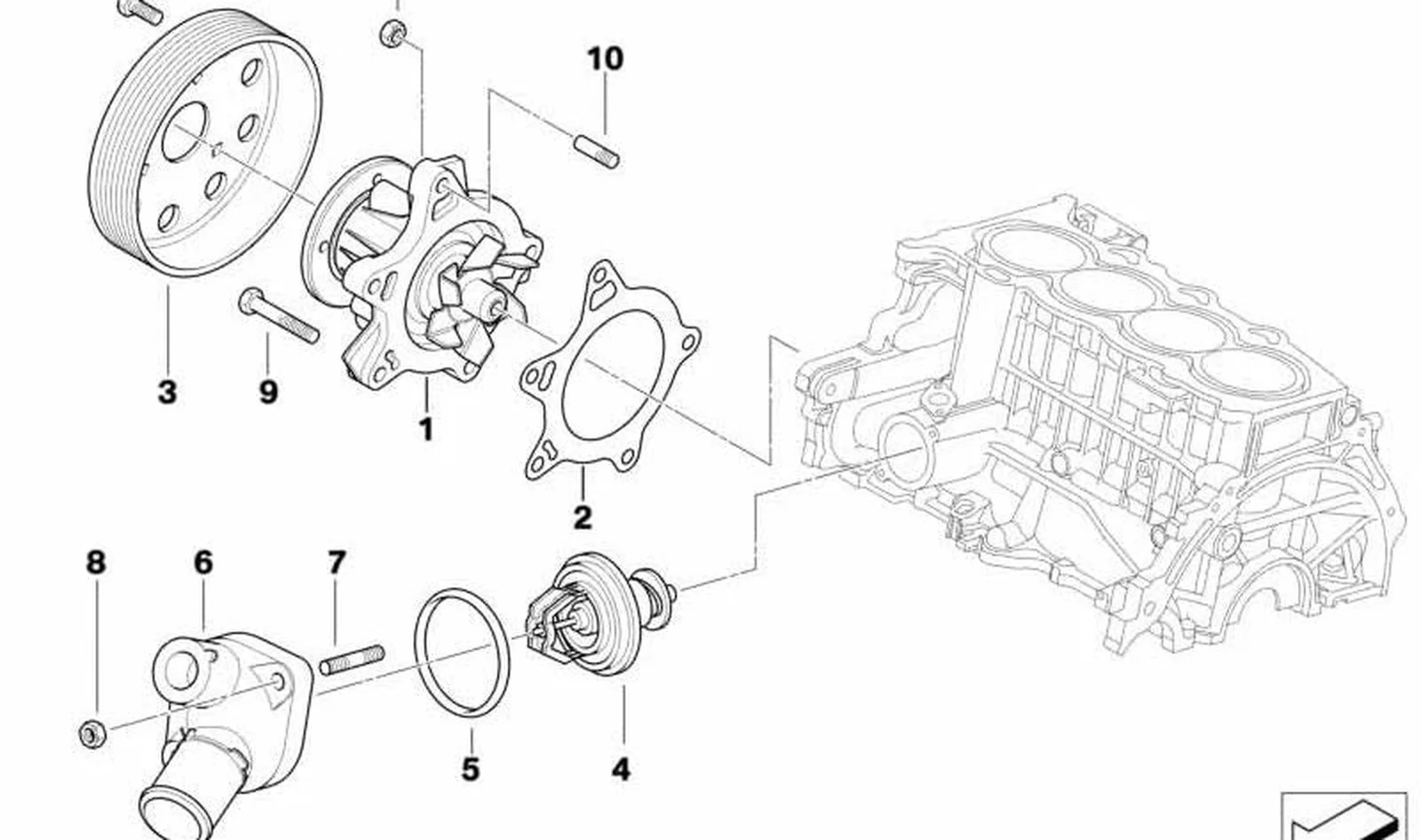 Junta de refrigeración OEM 11517792380 para MINI R50 One D (03/12/2003 - 31/07/2006). Original MINI.