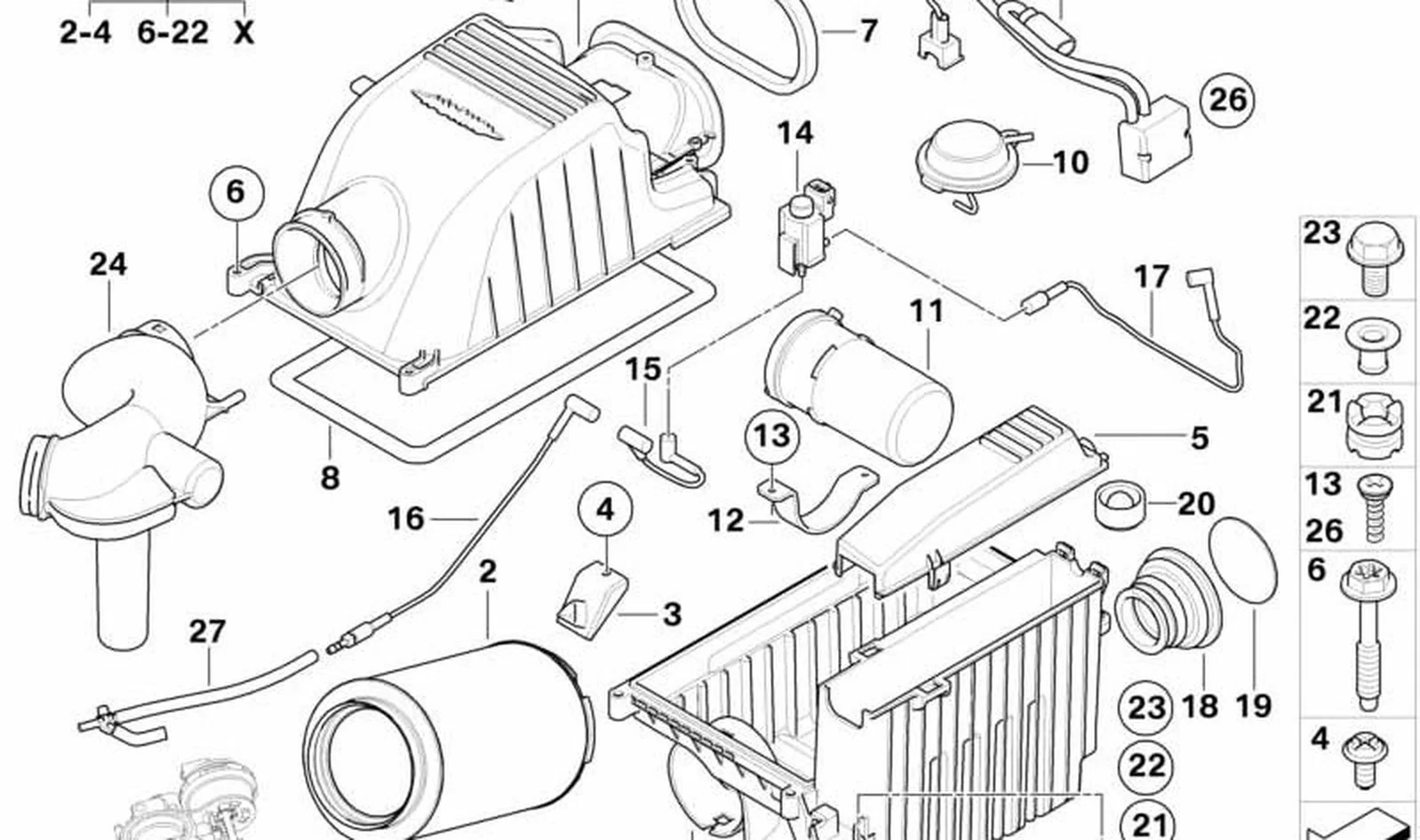 Junta de sistema de aspiración OEM 13537558945 para MINI Cooper S R52, R53. Original MINI. - Image 4