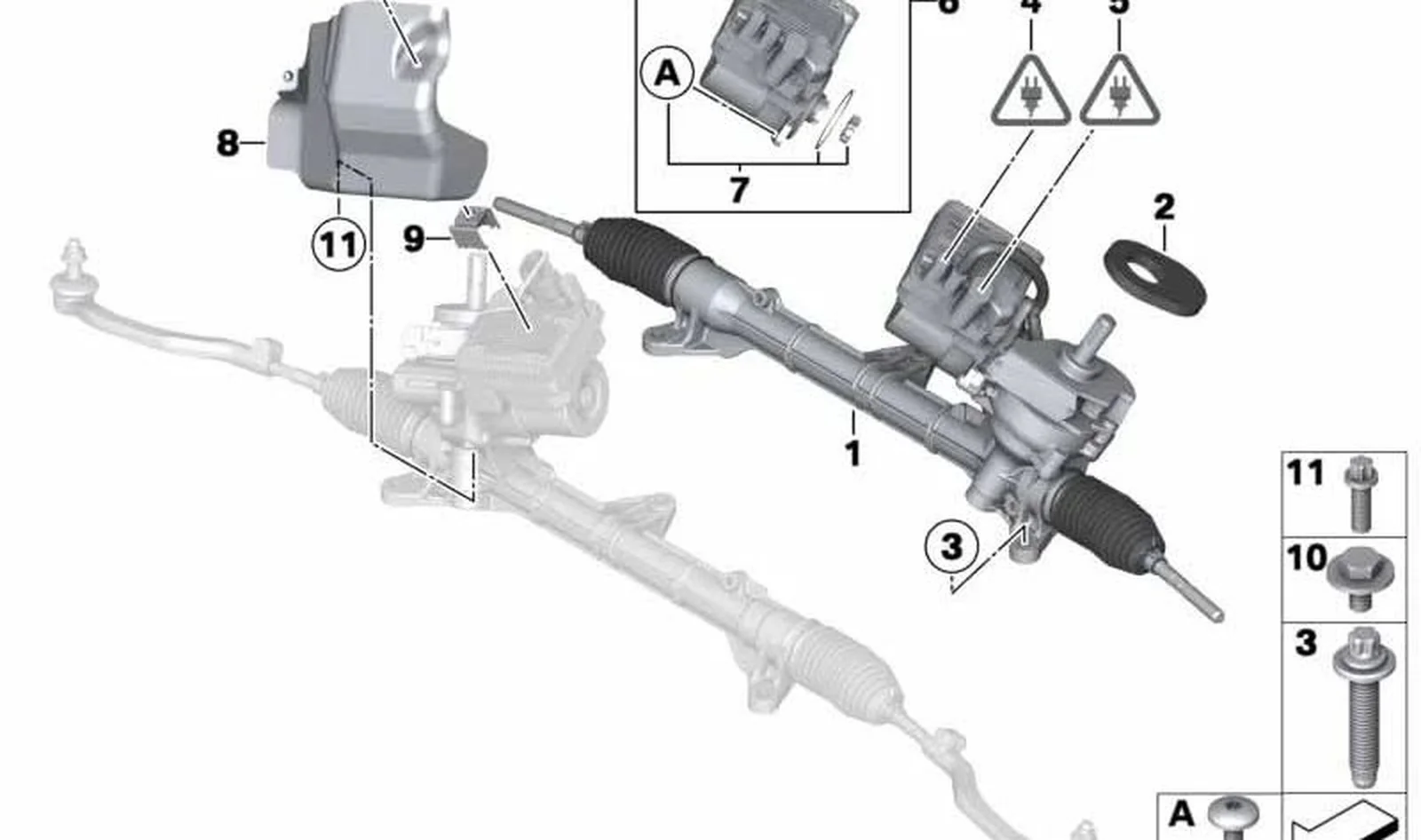 Junta pared frontal OEM 32106777013 para MINI R56, R55, R57, R58, R59, R60, R61... y más. Original MINI.
