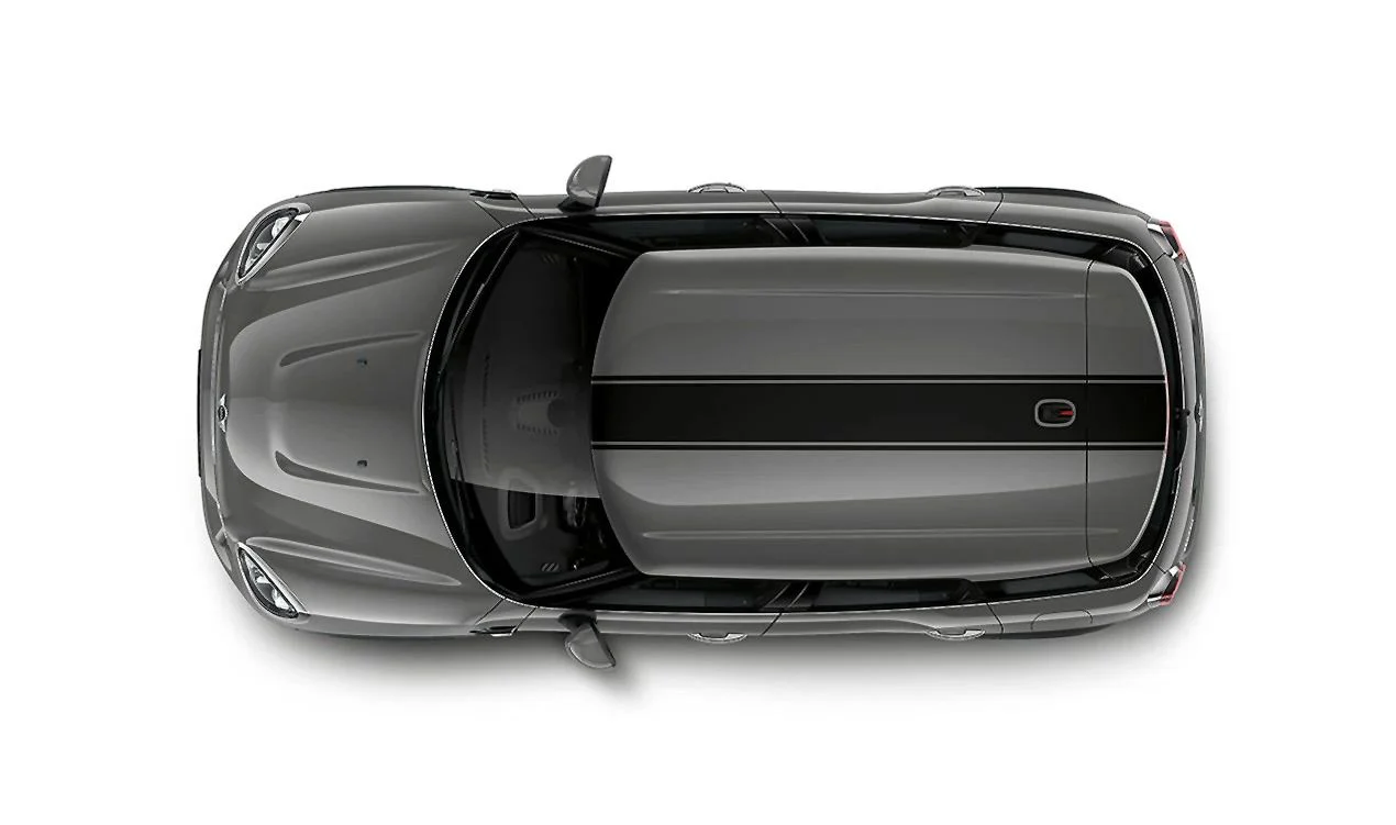 Kit de bandas deportivas de techo negro OEM 51142414407 para MINI Countryman F60, F60 LCI, techo estándar o de cristal. Original MINI.