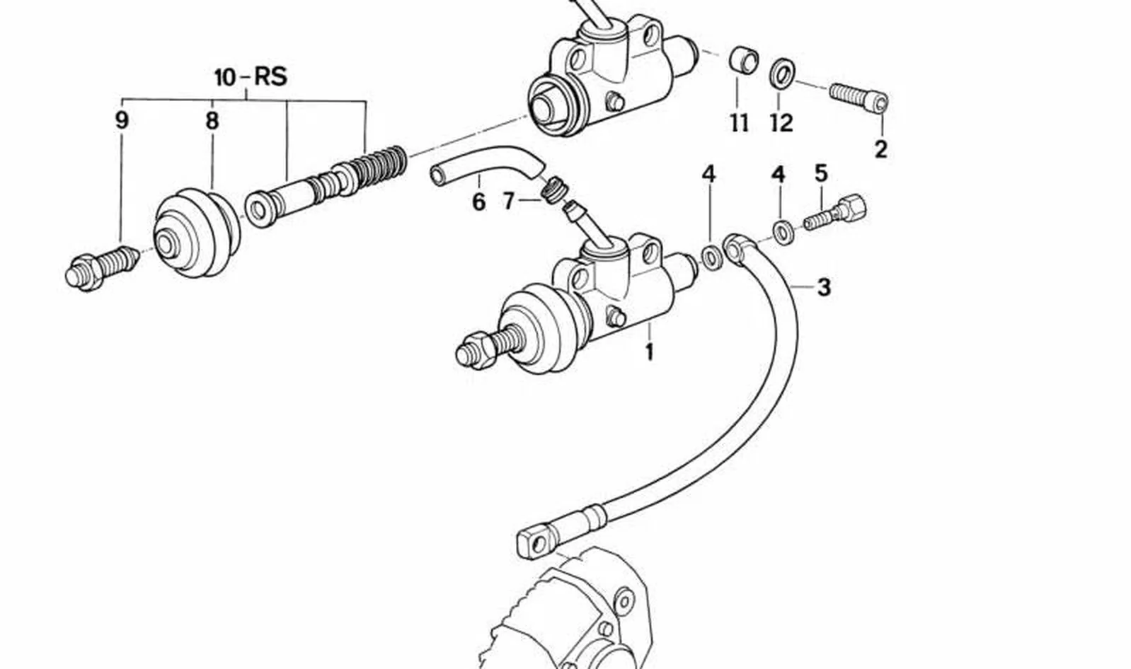 Kit de reparación del cilindro principal de freno delantero OEM 34312311064 para motos BMW K1, K100 RS, K1100 RS... y más. Original BMW Motorrad.