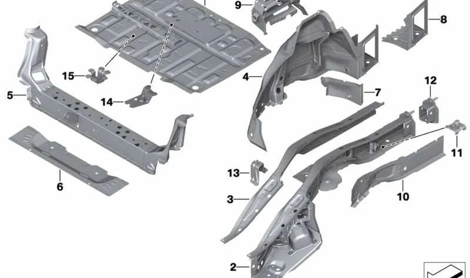 Larguero superior izquierdo OEM 41007402389 para MINI Clubman F54, Countryman F60, X2 F39... y más. Original MINI.