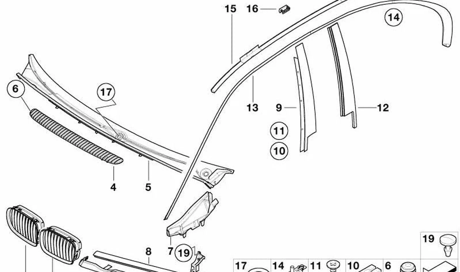 Listón de adorno vierteaguas derecho OEM 51138208502 para BMW Serie 3 E46. Original BMW. - Image 5
