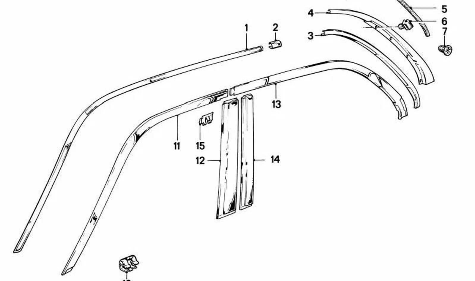 Listón decorativo de goteo para techo izquierdo OEM 51131953065 para BMW Serie 3 E30 (316, 316i) 1983-1988. Original BMW. - Image 4