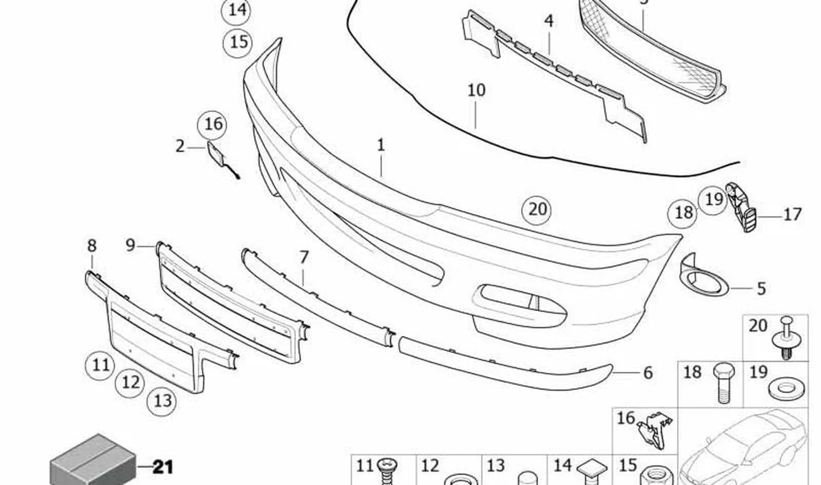 Listón parachoques delantero derecho OEM 51118195290 para BMW Serie 3 E46 (316i, 318i, 320i, 323i, 325i, 328i, 330i... y más). Original BMW. - Image 5
