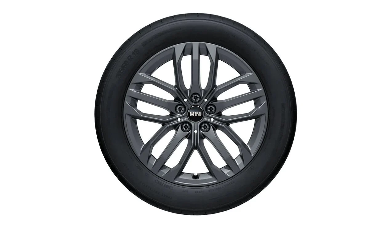 Llanta completa de invierno JCW 18" Frozen Grey OEM 36115B5D016 para MINI Countryman U25 (10/2022 - 03/2025). Original MINI.