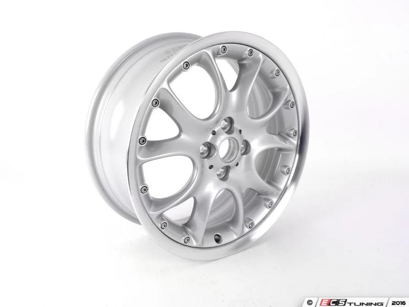 Llanta de aleación 2 piezas plata 7Jx17 ET48 OEM 36116775686 para MINI R50, R53, R56, R55 Clubman, R52 Cabrio, R57 Cabrio, R58 Coupé, R59 Roadster… y más. Original MINI.