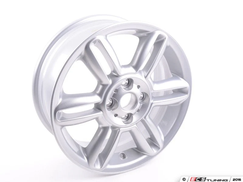 Llanta de aleación 6,5Jx16 ET48 plata OEM 36116791940 para MINI R56, R56 LCI, Clubman R55, R55 LCI, Cabrio R57, R57 LCI, Coupé R58, Roadster R59. Original MINI. - Image 5