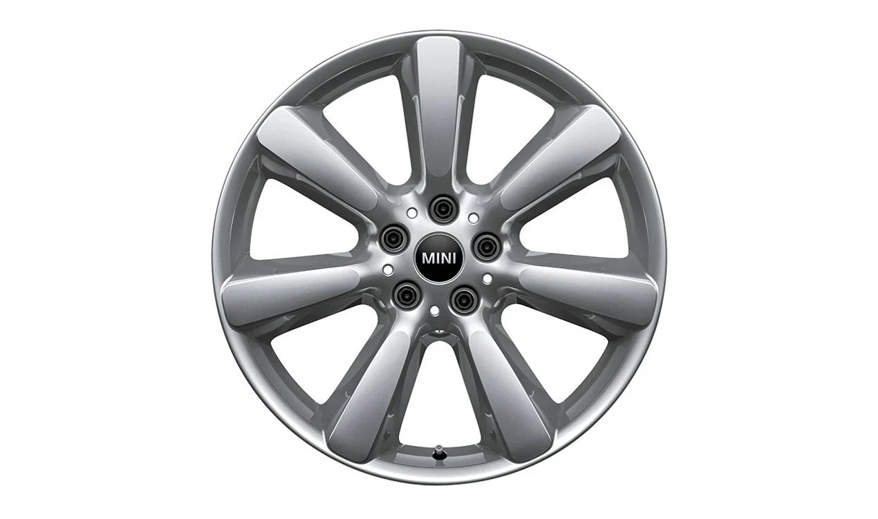 Llanta de aleación 8Jx19 ET47 Edged Spoke 535 Bright Silver OEM 36116856037 para MINI Countryman F60 Cooper, Cooper ALL4... y más. Original MINI