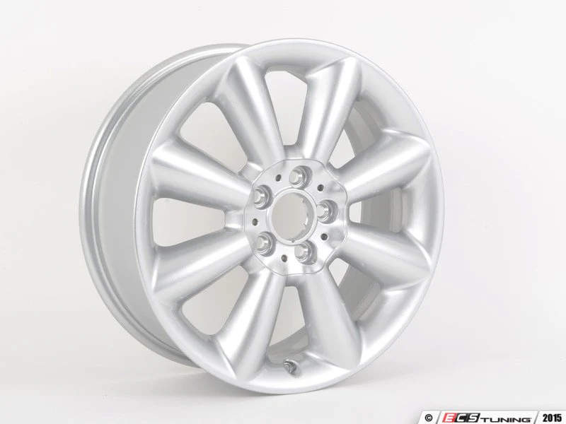 Llanta de aleación ligera MINI 7Jx18 ET54 plata (bright silver) OEM 36116855116 para MINI F55, F56, F57… y más. Original MINI.