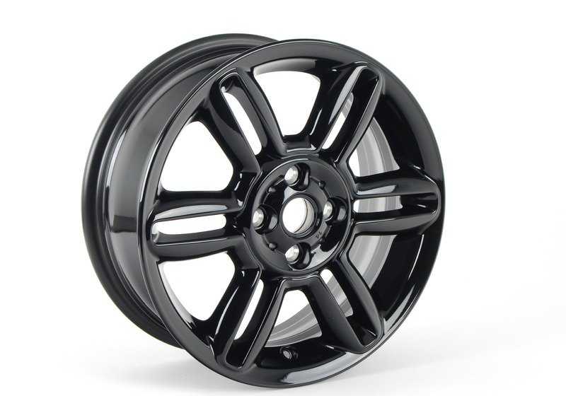 Llanta de aluminio 6 Star Twin Spoke R119 negra OEM 36116856969 para MINI R56, R56 LCI, Clubman R55, Cabrio R57, Coupé R58, Roadster R59... y más. Original MINI. - Image 2