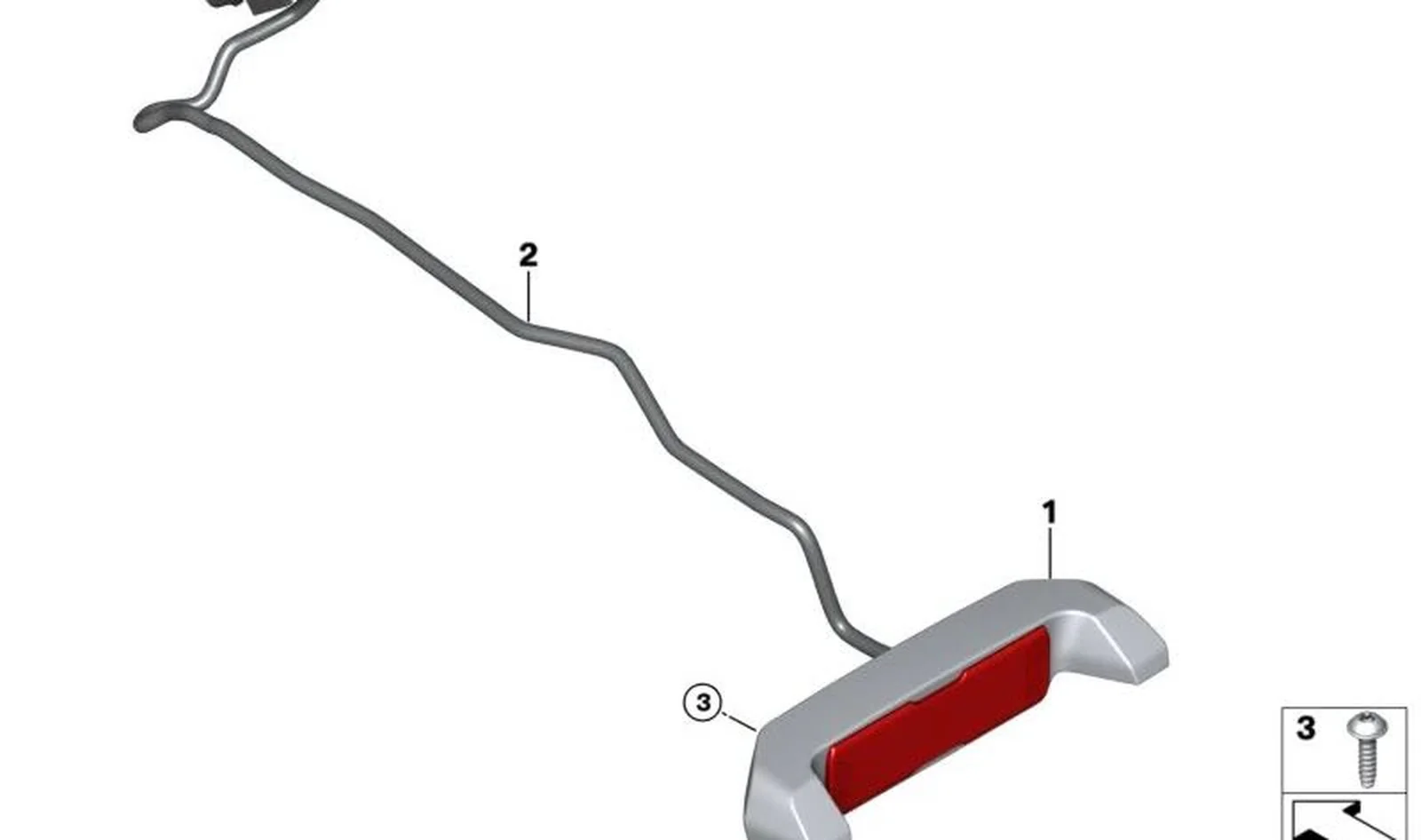 Luz de matrÃcula LED trasera OEM 63267105889 para motos BMW R1300GS, R1300GS Adventure. Original BMW Motorrad.