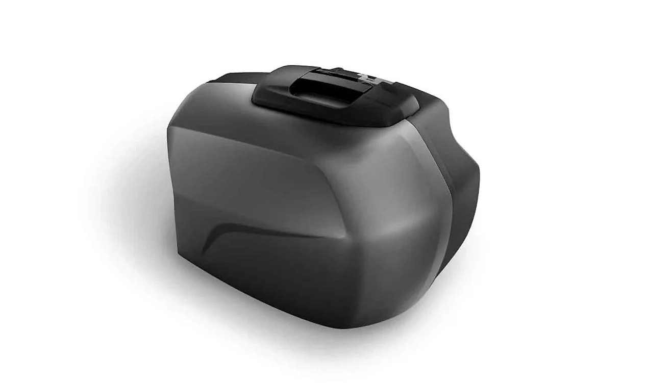 MaletÃn Touring izquierdo Asphalt Grey OEM 77419446987 para motos BMW R 1200 R, R 1250 R, F 900 XR... y más. Original BMW Motorrad.