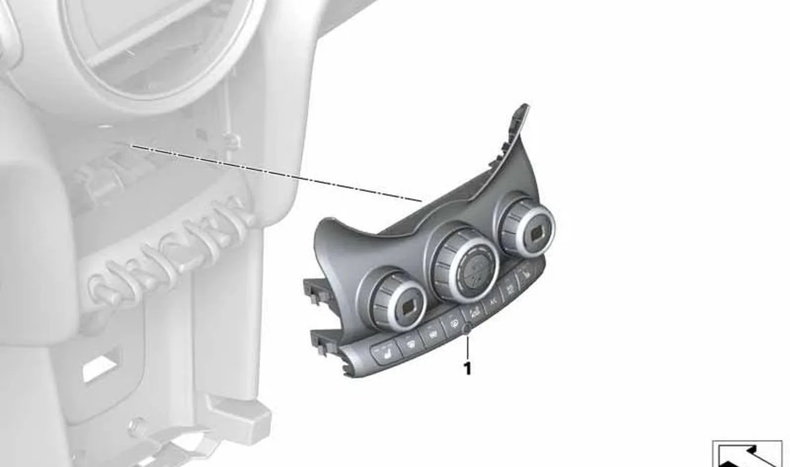 Mando para climatizador OEM 61315A41F49 para MINI F56, F55, F57, F56 BEV... y más. Original MINI.