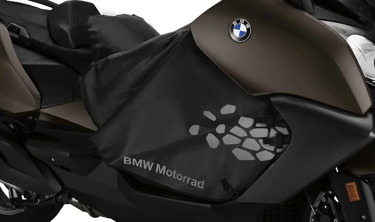 Manta cubrepiernas negra para scooter OEM 77318527012 para motos BMW C 650 GT (K19) 2011-2020. Original BMW Motorrad