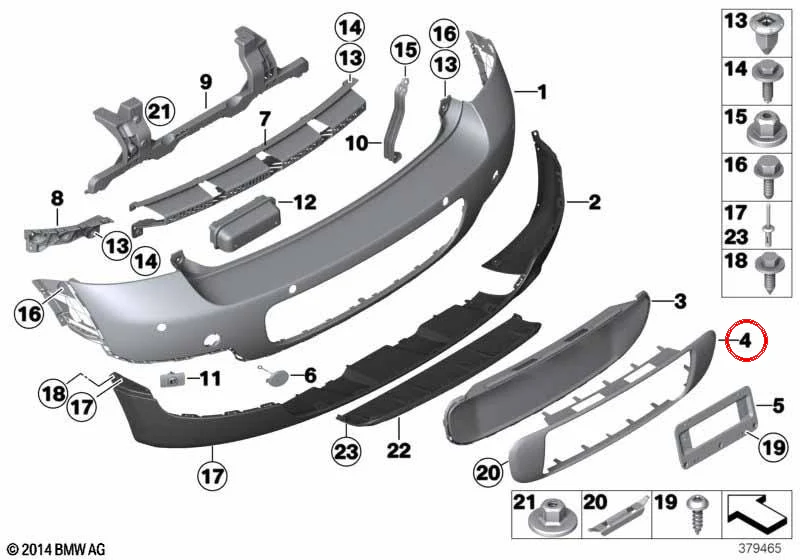 Marco cromado delantero OEM 51129804577 para MINI R60 Cooper, Cooper ALL4, Cooper D... y más. Original MINI. - Image 5