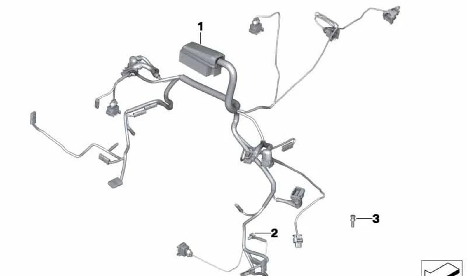 Mazo de cables motor OEM 12511623798 para motos BMW R nineT, R nineT Pure, R nineT Scrambler, R nineT Urban G/S. Original BMW Motorrad.