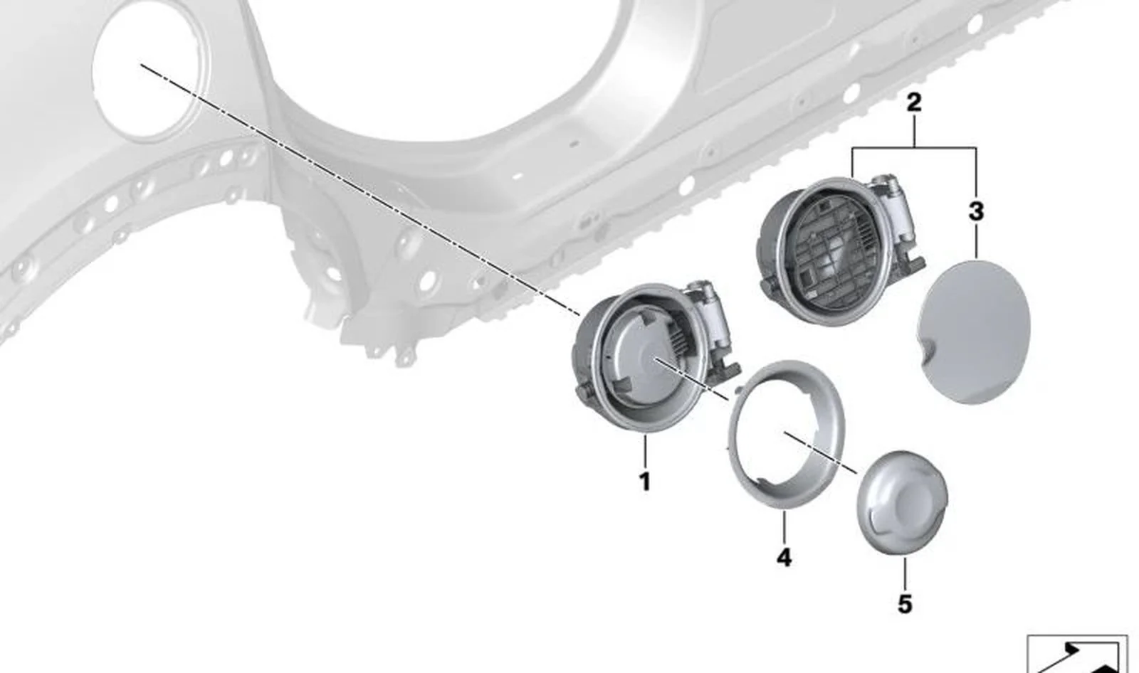 Moldura cromada delantera OEM 51177333620 para MINI F56, F55, F57, F54, F60... y más. Original MINI. - Image 4