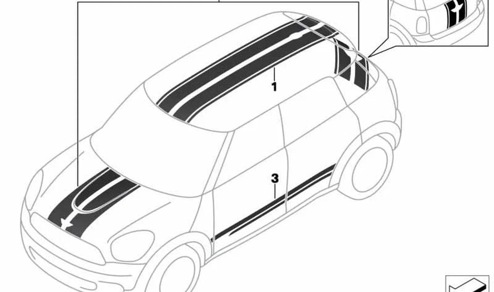 Moldura de parachoques trasero negro OEM 51142184351 para MINI Countryman R60 (2010-2016). Original MINI. - Image 3