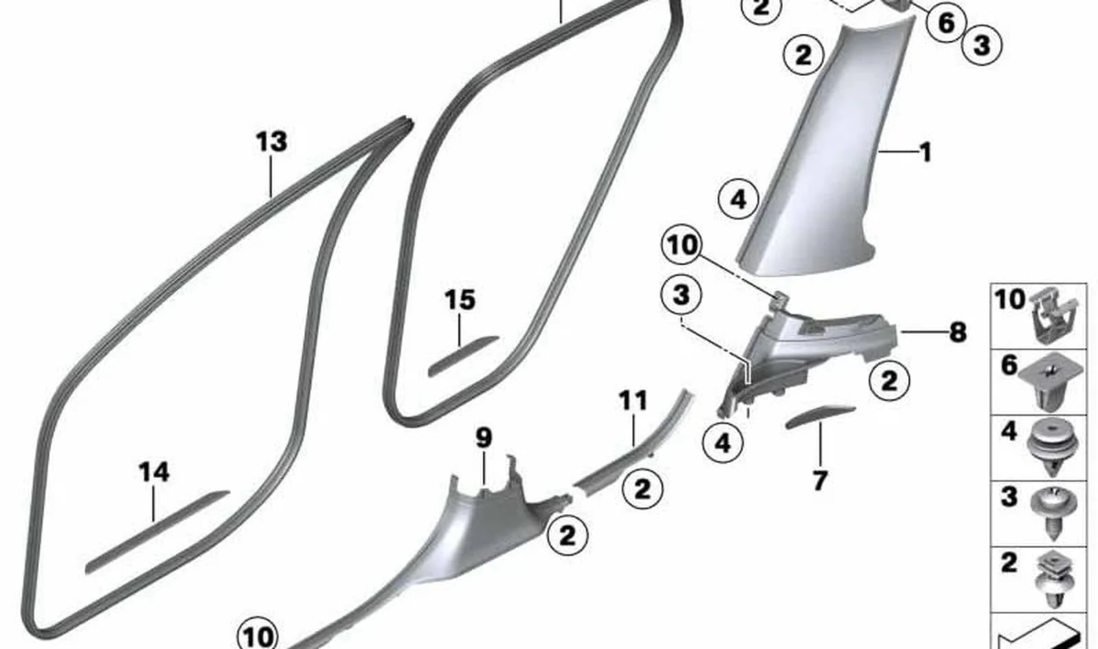Moldura entrada trasera OEM 51477205265 para BMW X5 E70, X5 E70 LCI, X6 E71. Original BMW. - Image 4