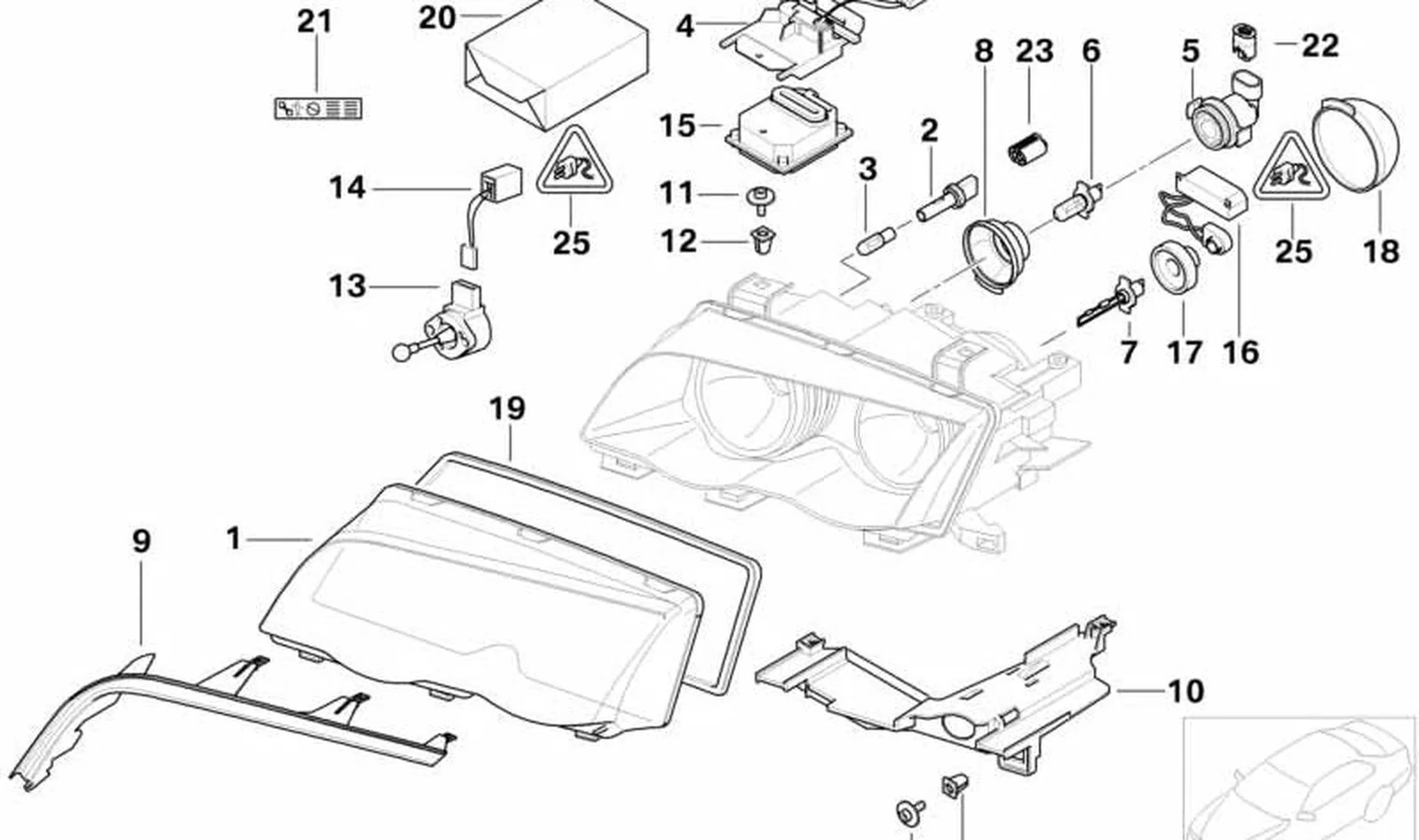 Moldura izquierda OEM 63128384487 para BMW Serie 3 E46 (04/1997 - 07/2005). Original BMW. - Image 6