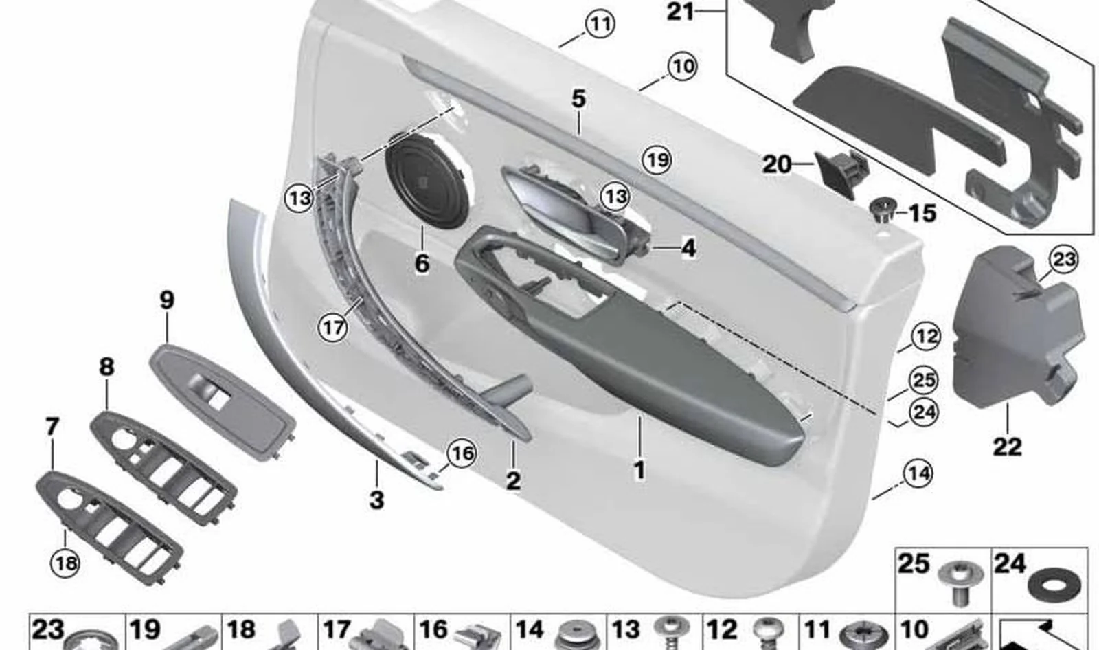 Moldura manilla izquierda OEM 51417275487 para BMW F30, F31, F34, F32, F33, F36... y más. Original BMW. - Image 4