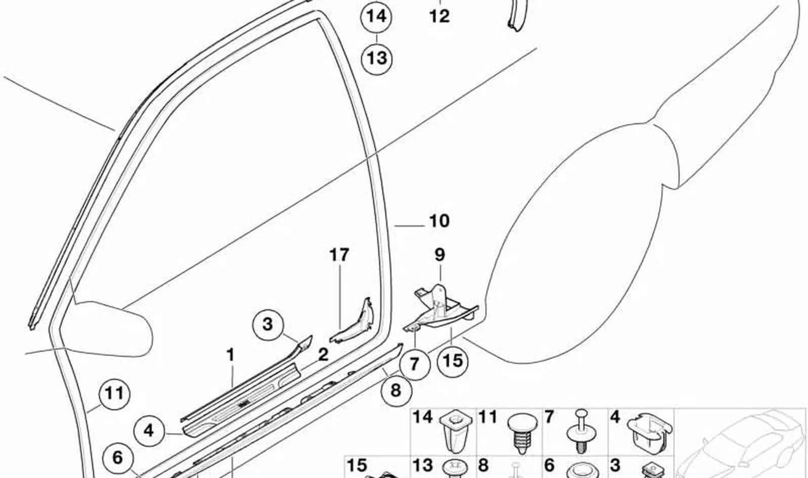 Moldura umbral derecha imprimada OEM 51718226122 para BMW Serie 3 E46 (1999-2006). Original BMW. - Image 6