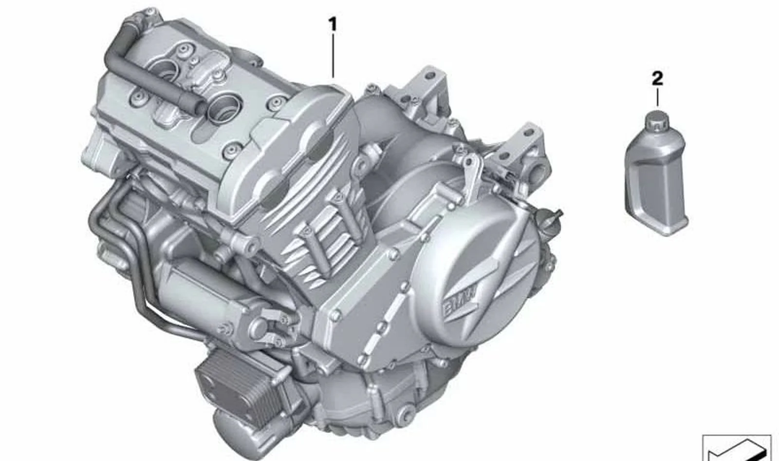 Motor negro OEM 11008524092 para BMW Motorrad F 800 R (K73) 11/2016-03/2019. Original BMW Motorrad.