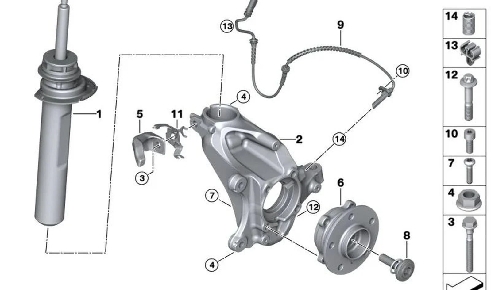 Muelle-amortiguador delantero derecho OEM 31316867214 para MINI Countryman F60, F60 LCI. Original MINI. - Image 6