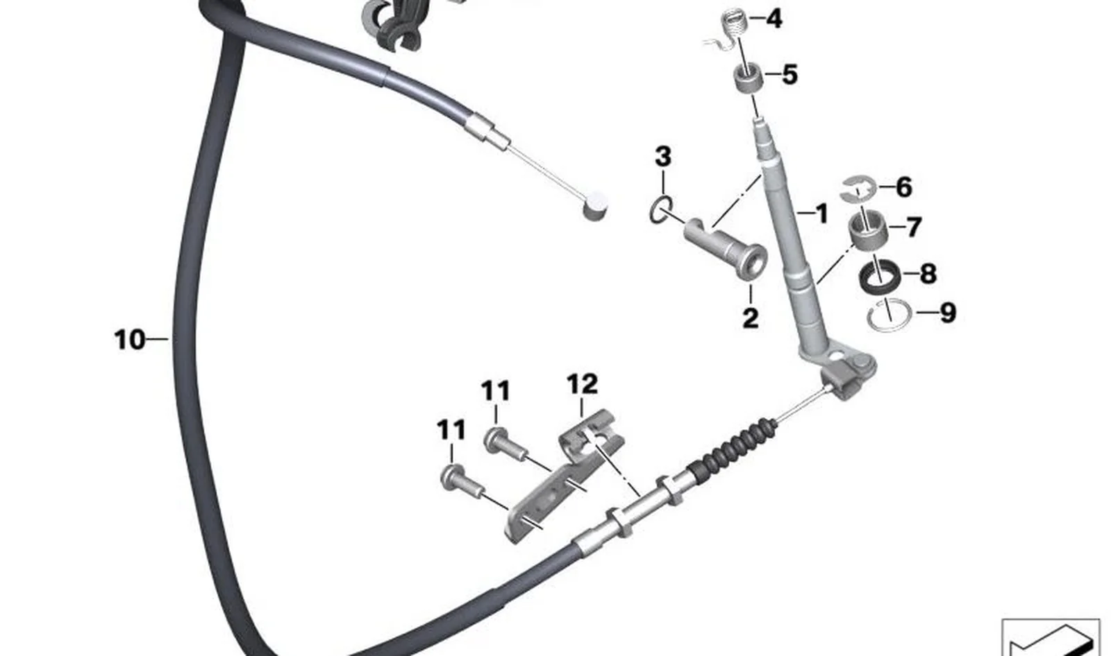 Muelle de torsión OEM 21518569741 para motos BMW M 1000 R, M 1000 XR, S 1000 R, S 1000 RR. Original BMW Motorrad.