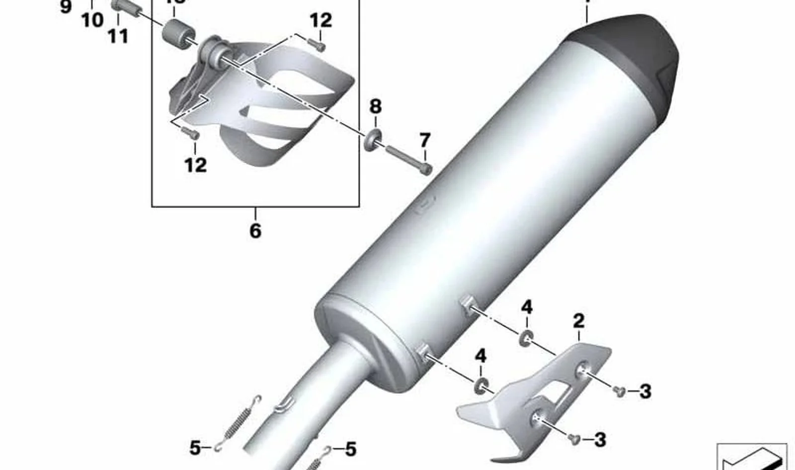 Muelle OEM 18117690266 para motos BMW F 700 GS, F 800 GT, F 800 GS, F 800 R... y más. Original BMW Motorrad.