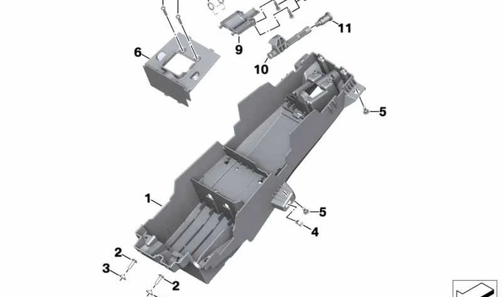 Muelle portaequipajes trasero OEM 46627717037 para motos BMW M 1000 XR, S 1000 XR K49, S 1000 XR K69, S 1000 XR 24… y más. Original BMW Motorrad.
