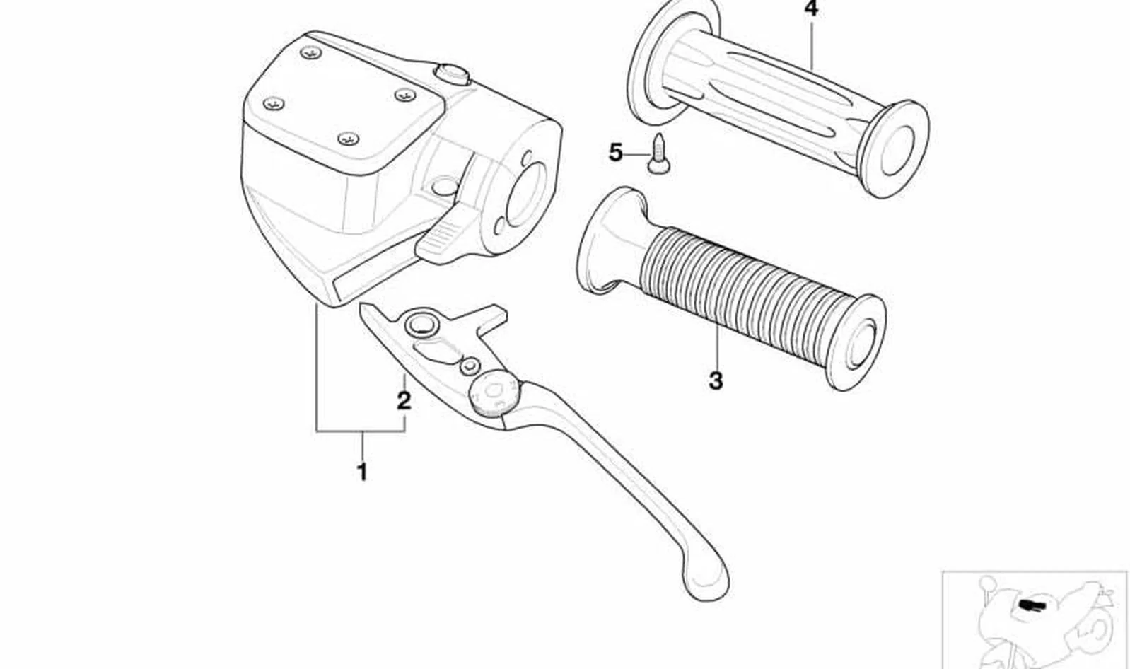 Palanca de embrague ajustable OEM 32727657147 para motos BMW R1200RT, R1150GS, K1200LT... y más. Original BMW Motorrad.