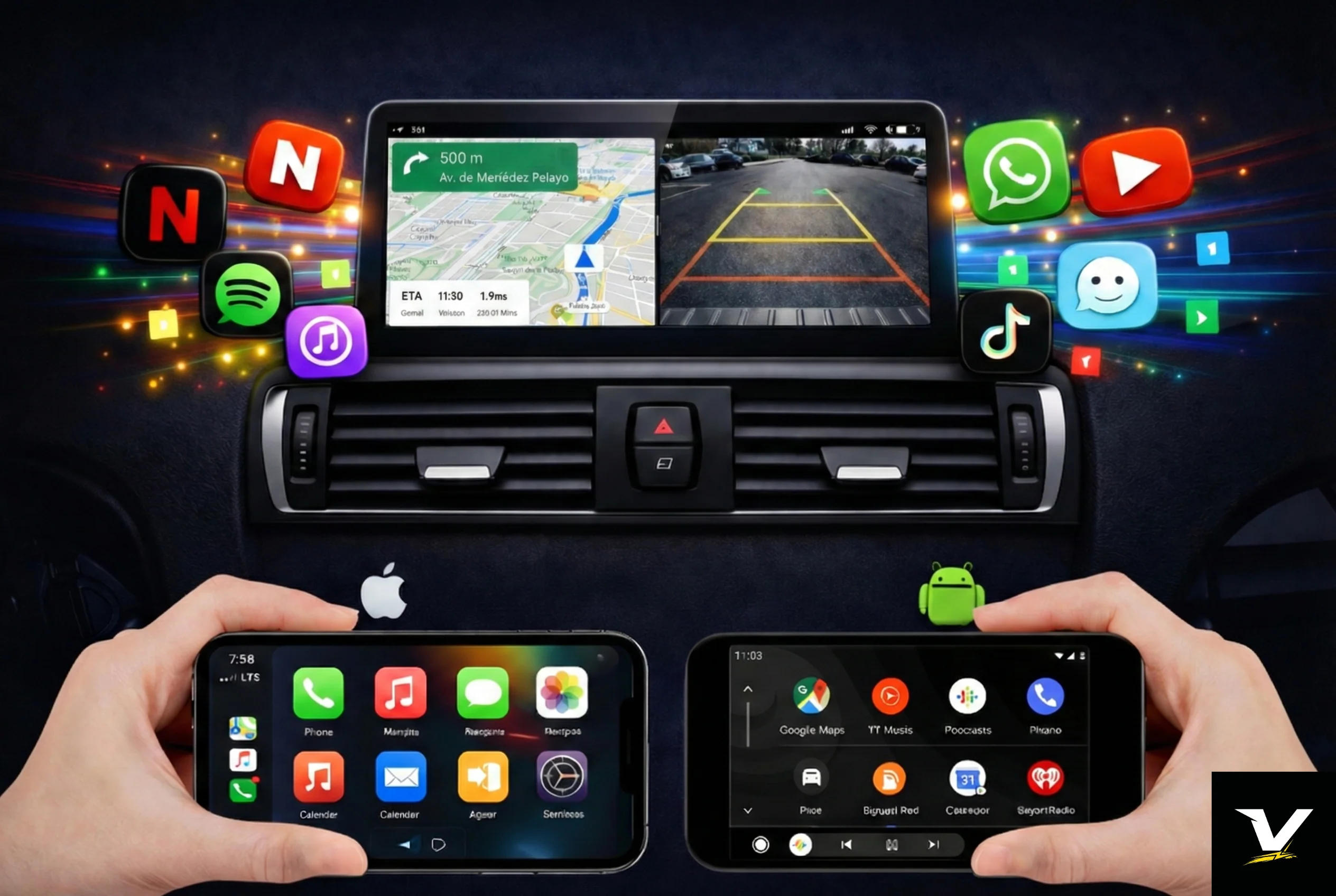 Pantalla Android (radio Android) 12,3" para BMW M4 F82 F83 con cámara trasera - Image 3