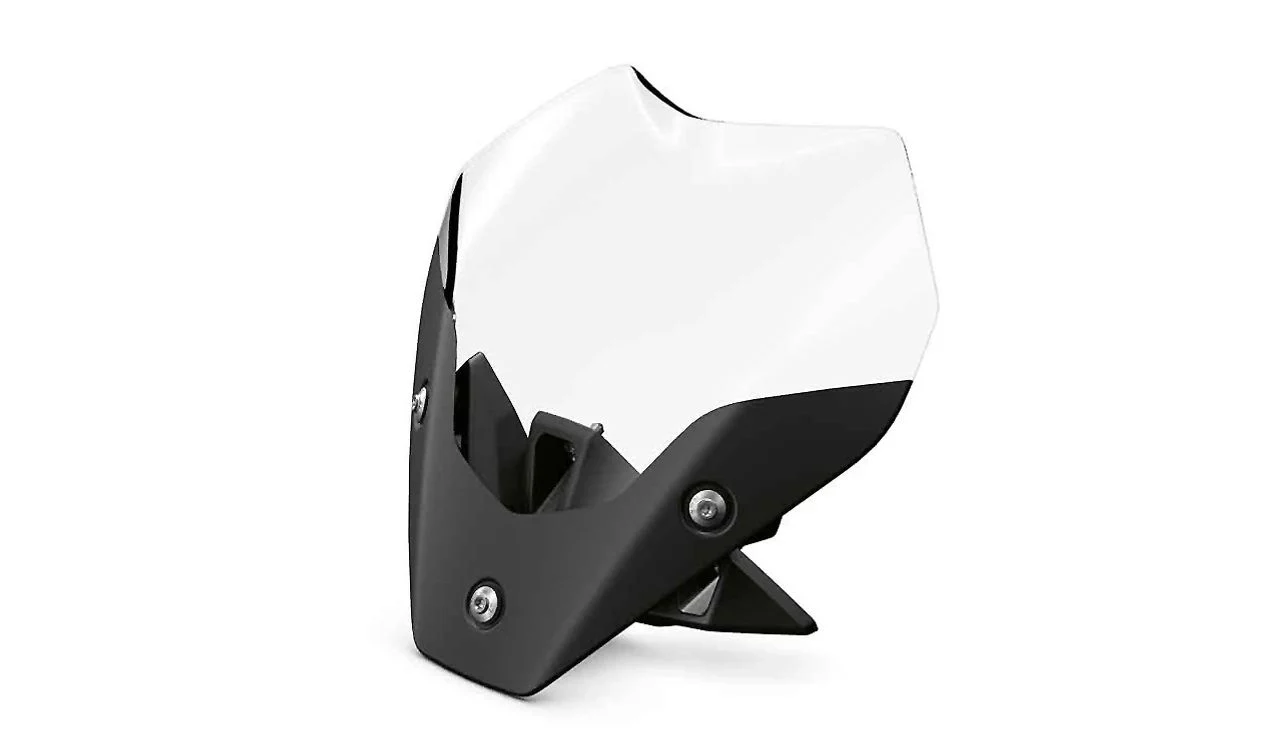 Parabrisas bajo claro OEM 46638414748 para BMW Motorrad S 1000 R (K63), M 1000 R (K66) 2022 en adelante. Original BMW Motorrad.
