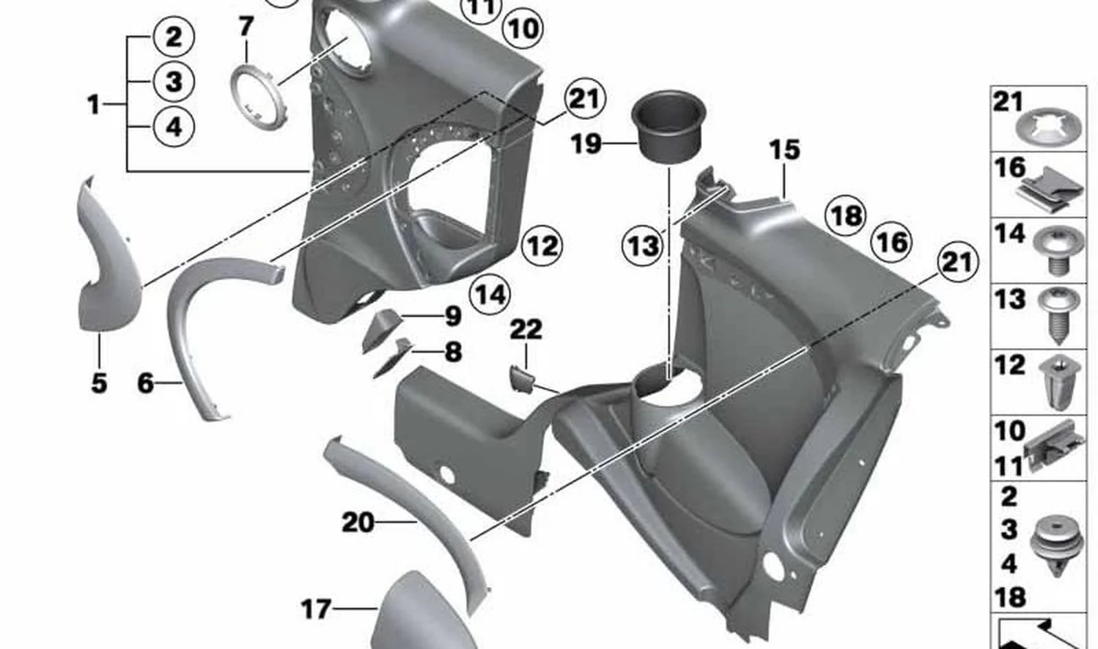 Paramento abrepuerta Clubdoor cromado OEM 51422756023 para MINI Clubman R55, R55 LCI. Original MINI. - Image 4