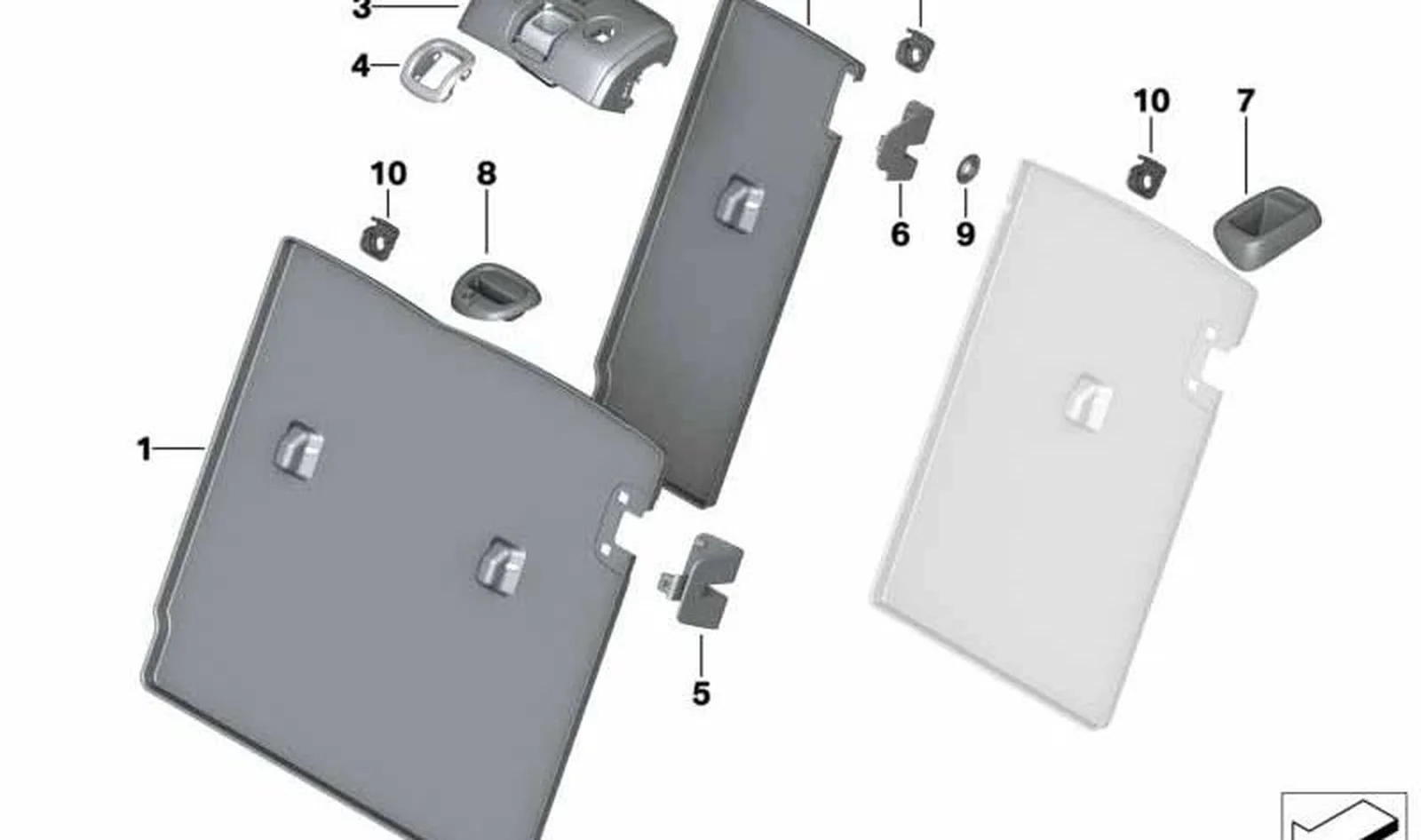 Paramento accionamiento izquierdo OEM 52207391493 para MINI Clubman F54, F54 LCI. Original MINI.