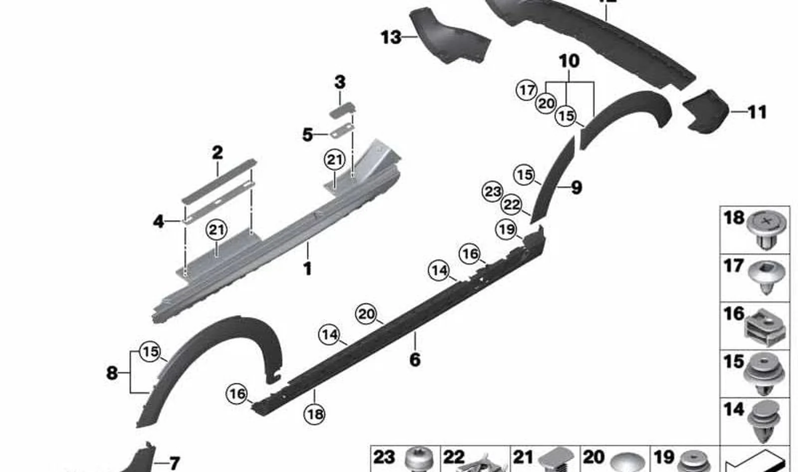 Paramento chapa pasa-ruedas trasero derecho OEM 51777376880 para MINI F55 (10/2013 - 02/2021). Original MINI. - Image 4