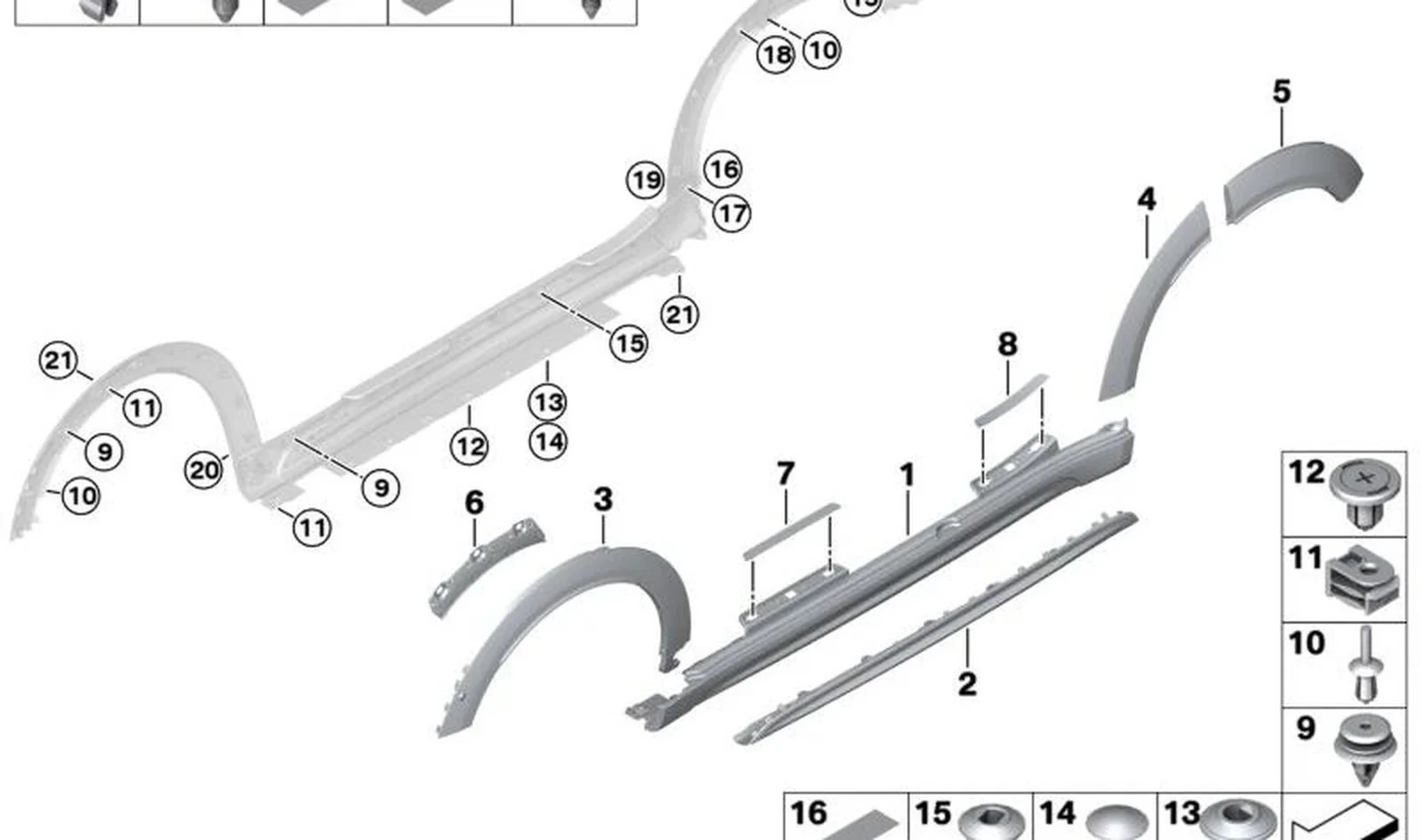 Paramento chapa pasa-ruedas trasero izquierdo OEM 51777391093 para MINI Countryman F60, F60 LCI. Original MINI. - Image 5