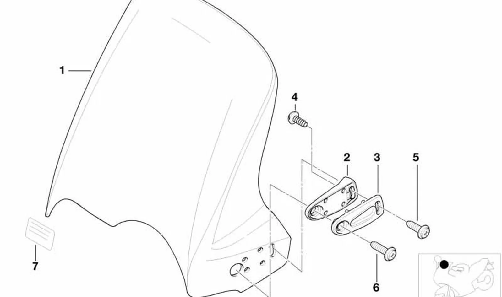 Paramento izquierdo OEM 46632328835 para BMW Motorrad R 1150 GS. Original BMW Motorrad.