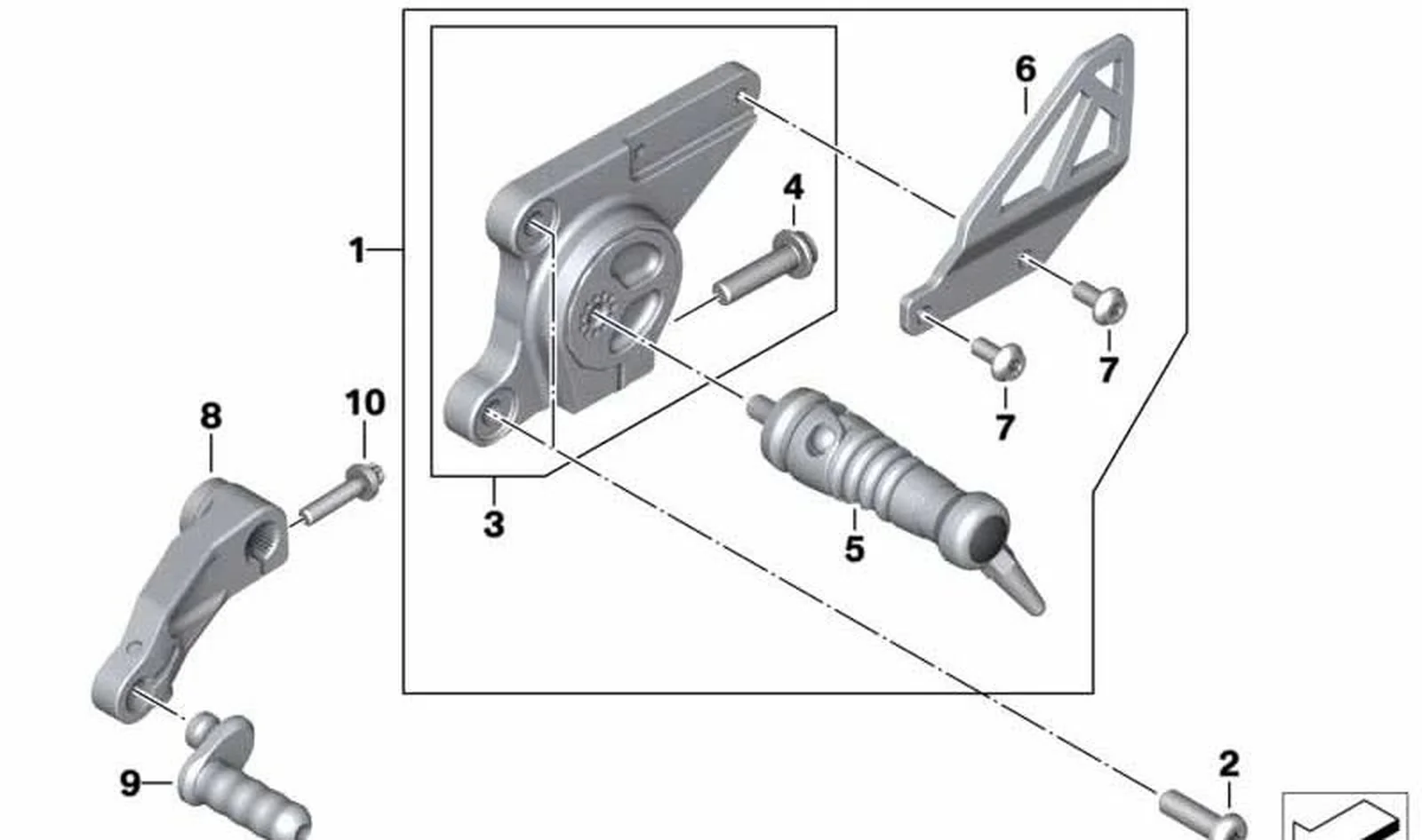 Pedal de cambio OEM 46718396523 para motos BMW R nineT, R nineT Pure, R nineT Scrambler, R nineT Racer, R nineT Urban G/S. Original BMW Motorrad.