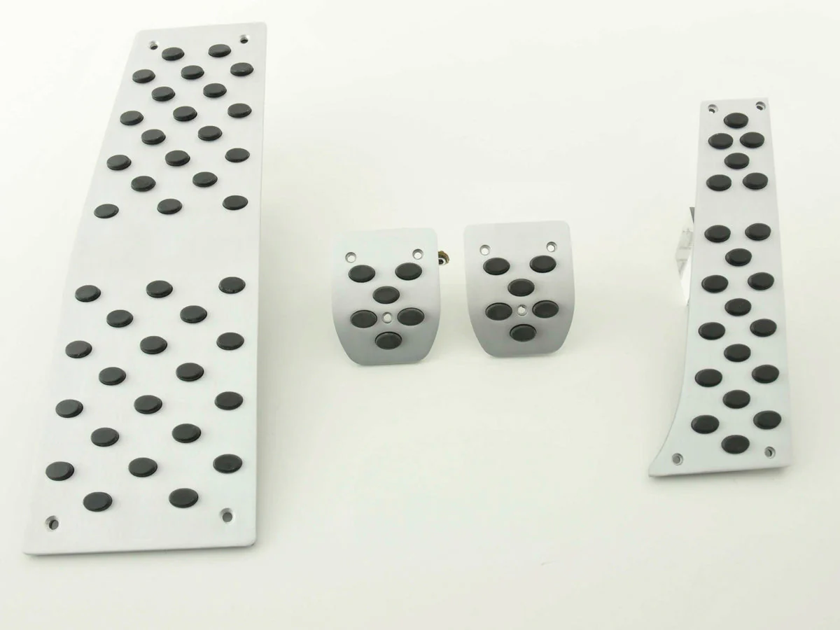Pedales de aluminio juego de pedales BMW serie 5 de 4 piezas, cubiertas de pedales de la serie 6 para pedales de automóviles, tacos de goma