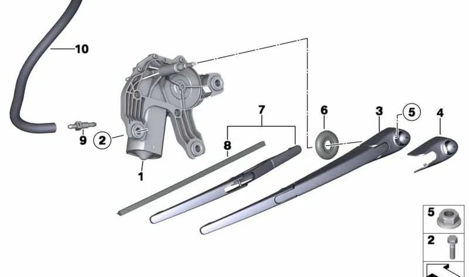 Perfil de goma limpiaparabrisas delantero OEM 61622754288 para MINI R56, R56 LCI. Original MINI. - Image 5