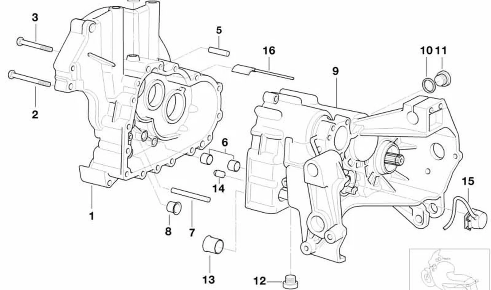 Perno OEM 23002330154 para motos BMW R1150GS, R1150RT, R1100S, R1200C, K1200RS... y más. Original BMW Motorrad.