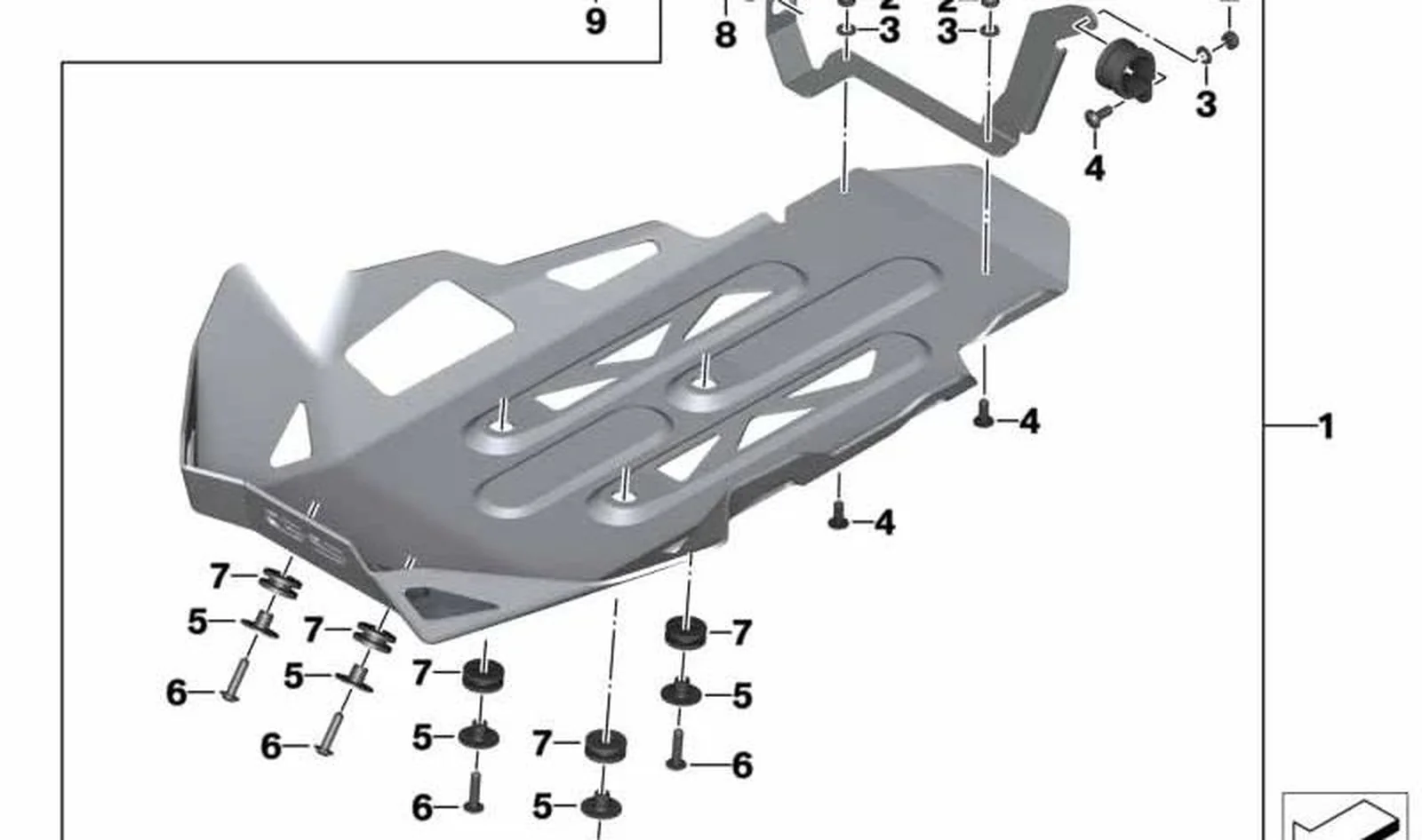 Perno OEM 77148535756 para motos BMW R1200GS, R1250GS, R1200GS Adventure... y más. Original BMW Motorrad.